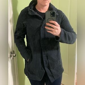 Hurley Womens Black Hoodie Trench coat